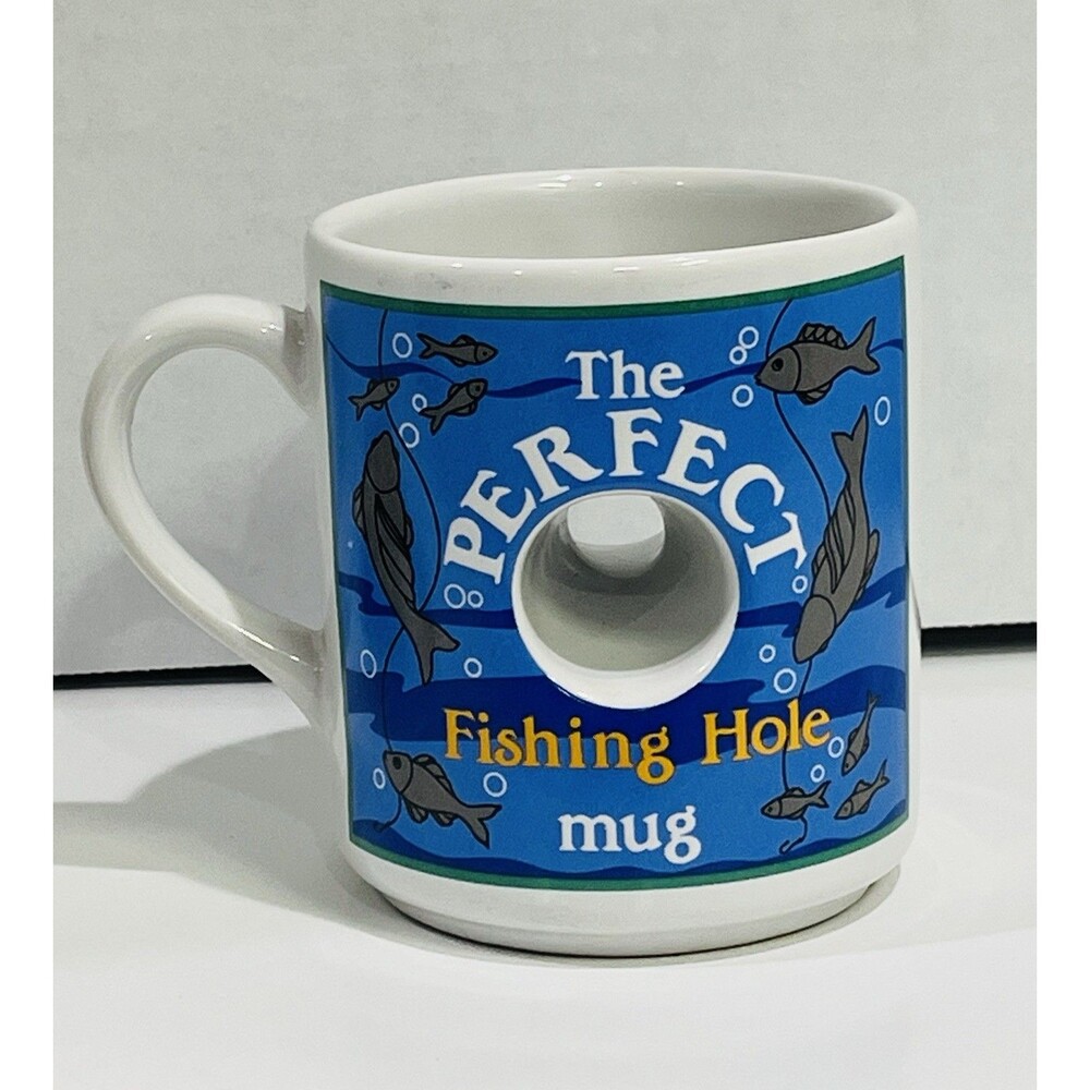 The Perfect Fishing Hole PAPEL Coffee Cup 12 Oz FATHERS DAY Birthday Fun Mug